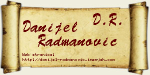 Danijel Radmanović vizit kartica